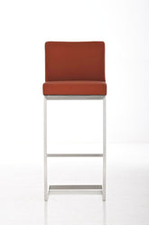 TPFLiving Barhocker Paragon Gestell Edelstahl Kunstleder